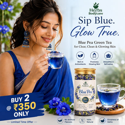 Premium Blue Pea Herbal Tea | Natural Butterfly Pea Flower Tea (50+ Cups)